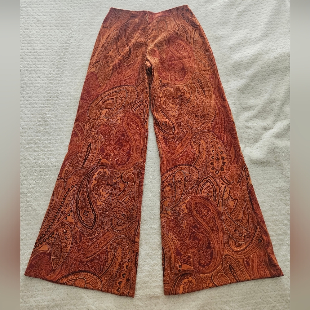 Paisley Print Wide-Leg Pants - Picture 5 of 9